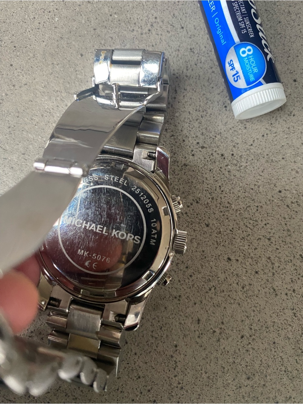 Michael Kors Silver-Tone Stainless Steel Chronograph Bracelet Watch - Picture 3 of 3
